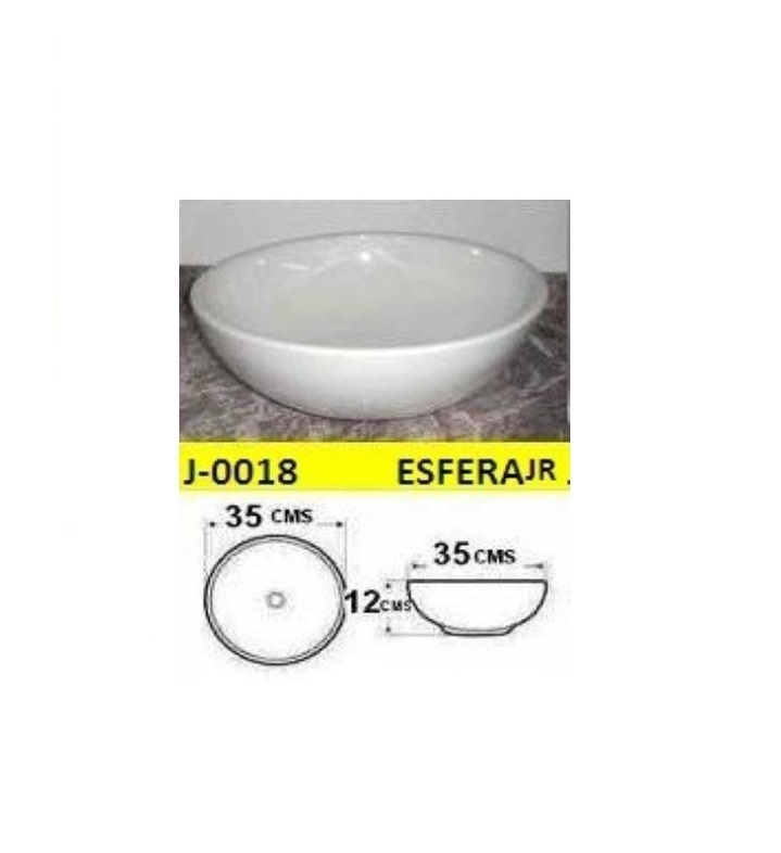 Lavabo Ovalin Moderno Sobre Cubierta Esfera Jr 35 Cm