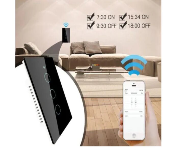 Apagador- Interruptor  Inteligente Wifi  Funciona Alexa - Google Home, No neutral Requerido MOES