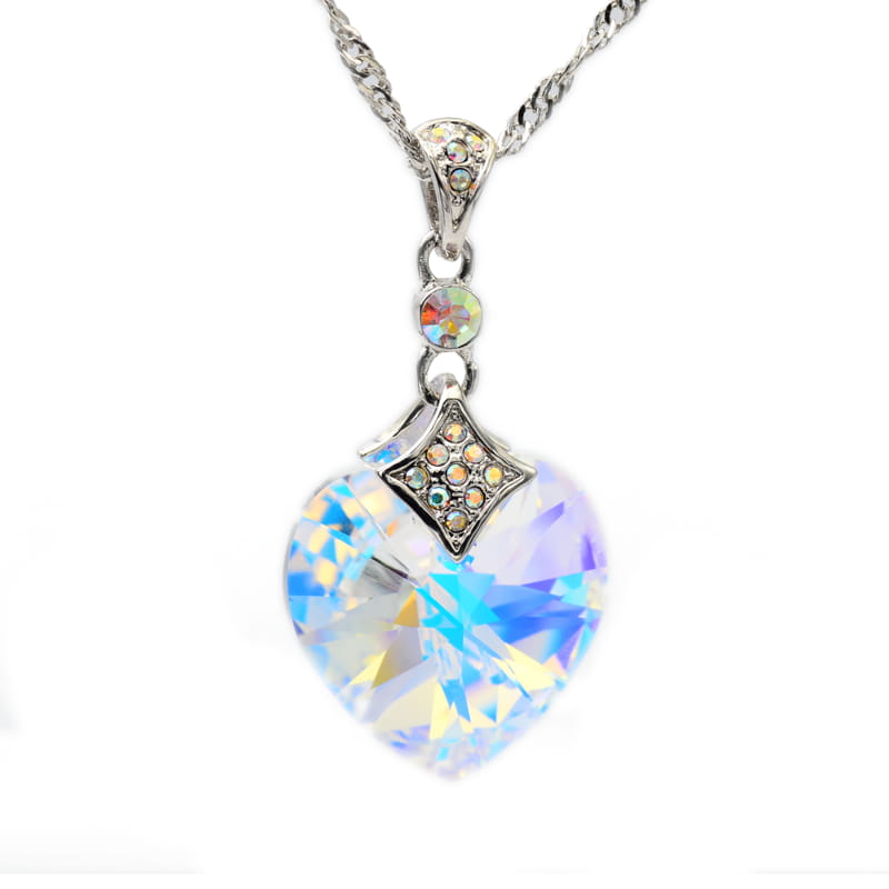 Joya Collar Crystallized P Dama Piedra Color Tornasol Certificado