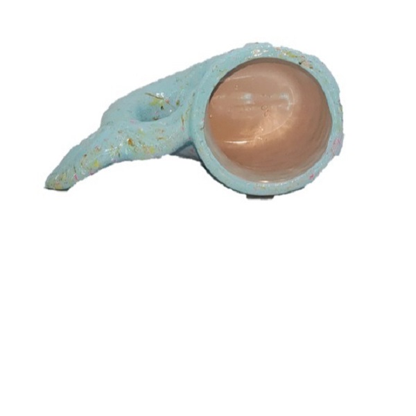 Taza en forma de sirena azul