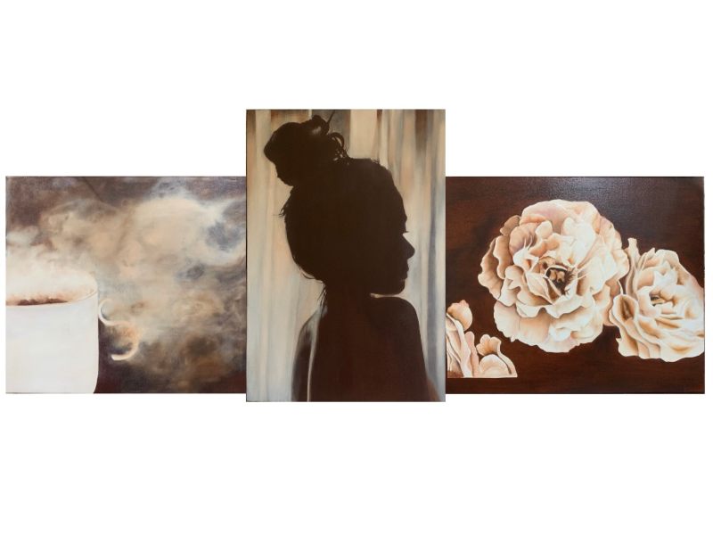 Trilogia en oleo sobre lienzo originales para cualquier área