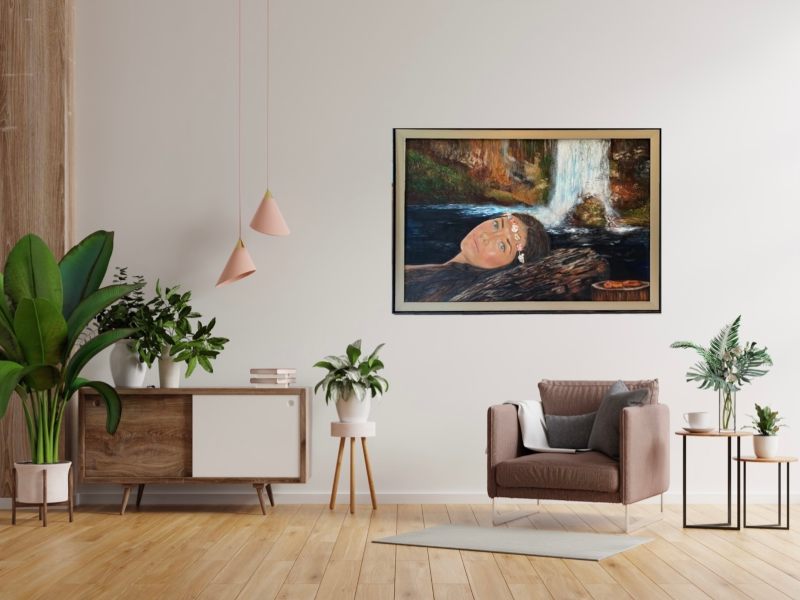 Obra realizado al oleo c/marco original medidas 1.62x1.12cm 