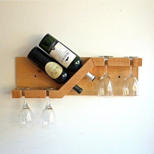 Porta Vino De Madera Para 2 Botellas Porta Copas De Vino M4