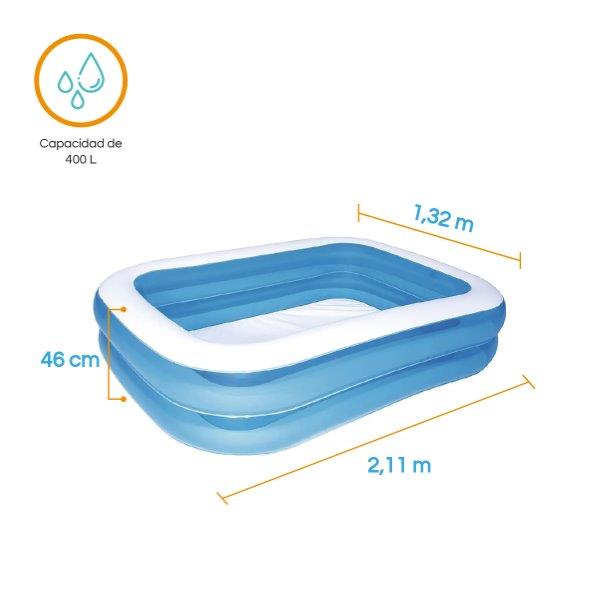 Alberca Rectangular Inflable Bestway 211x132x46cm