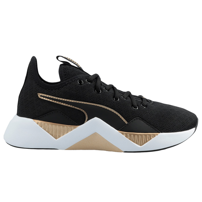 Tenis Puma Mujer Incite Metallic Textil Negro Dorado 19384101