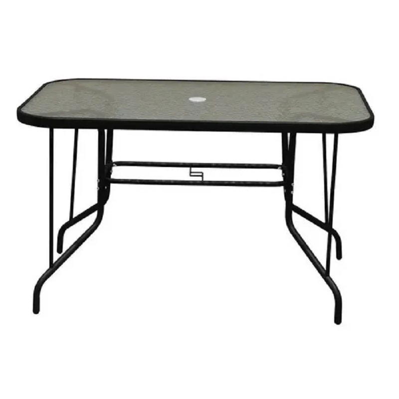 Desayunador de Exterior Negro 8 Piezas