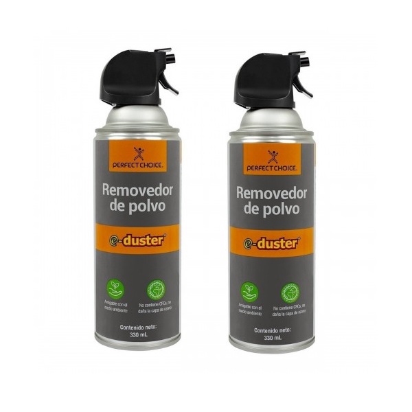 TWO PACK AIRE COMPRIMIDO ECOLOGICO 330ML REMOVEDOR POLVO BASURA COMPUTO TECLADO HIGIENE PC-034100