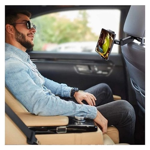 Soporte para tableta para coche, iPad para coche, iPad coche, asiento  trasero, seguro y estable, ángulo de visión, pantalla giratoria