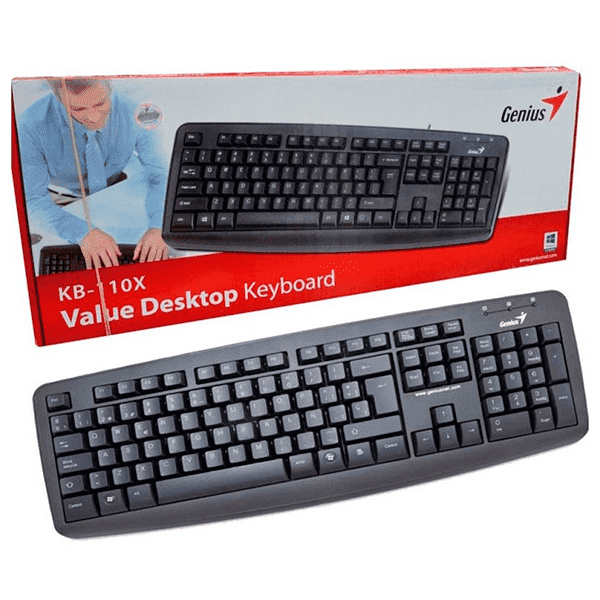 Teclado Genius Kb-110x Alámbrico Usb Negro. Windows 8/7vista