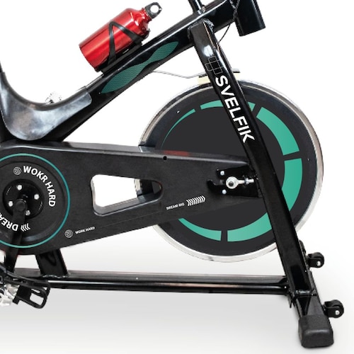 Bicicleta Para Hacer Ejercicio Spinning Fija Estática 6kg Verde