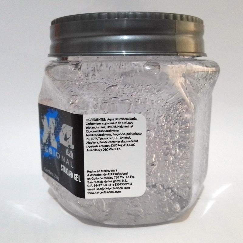 Gel Standard Para Cabello 4x4 Profesional 250gr Aroma Masculino