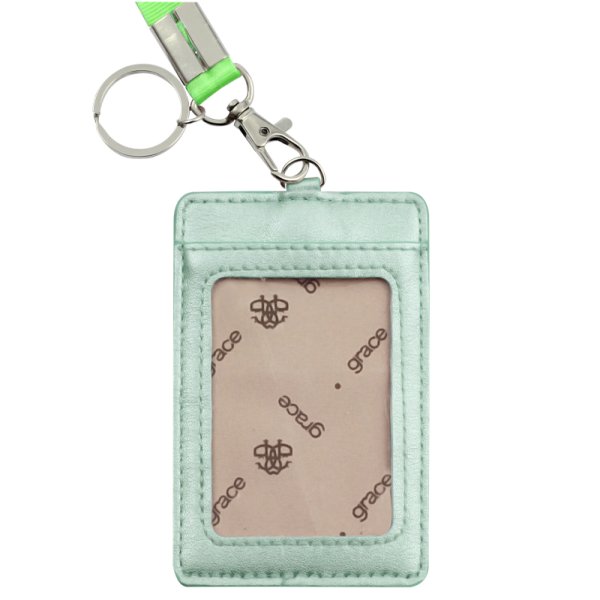 Porta Gafete Credencial Lanyard Textura Metalica