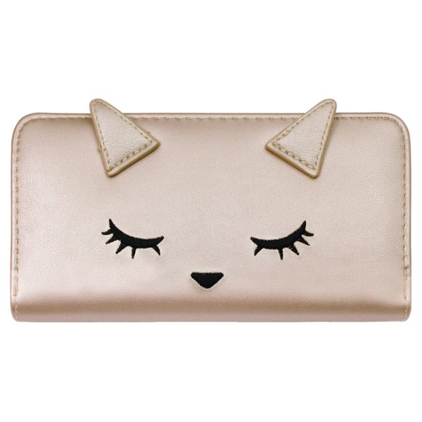 Cartera Dama Bordado De Gato
