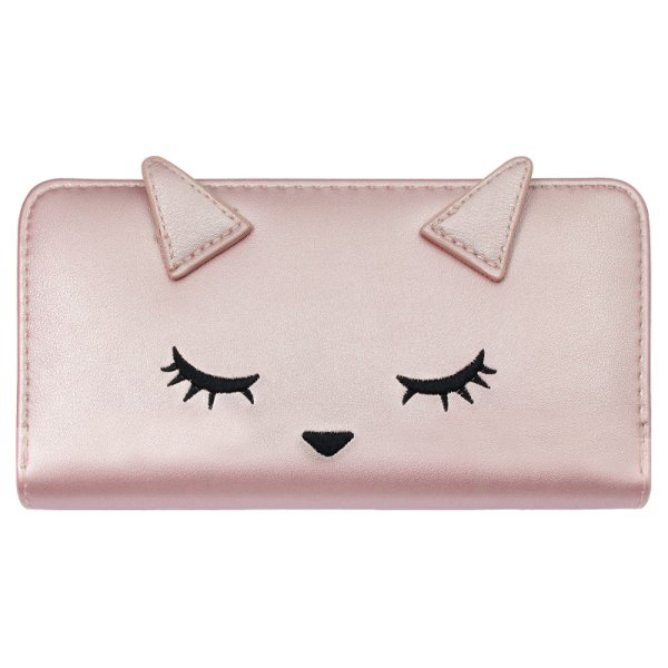 Cartera Dama Bordado De Gato