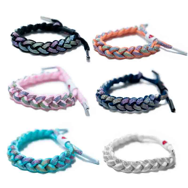 Pulsera Mujer Corazón Dije Amor Tela Tejida Tobillera Paquete 6piezas 