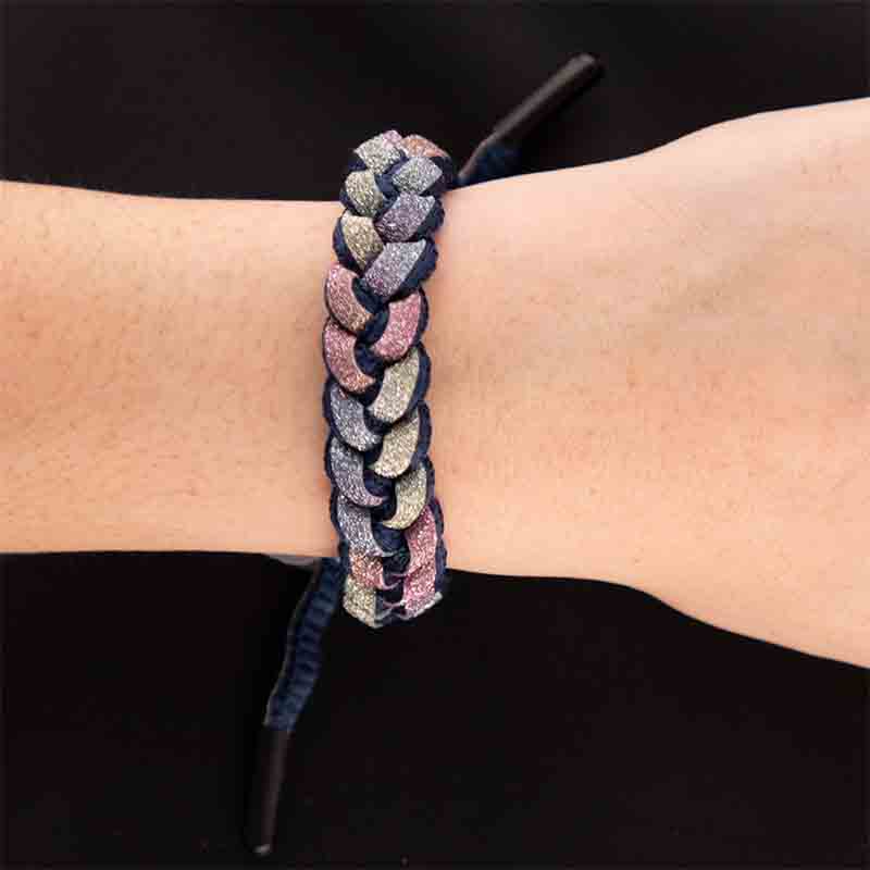 Pulsera Mujer Corazón Dije Amor Tela Tejida Tobillera Paquete 6piezas 