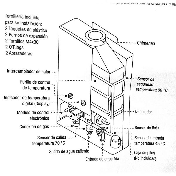 CALENTADOR DE PASO INSTANTANEO, 6 L/min
