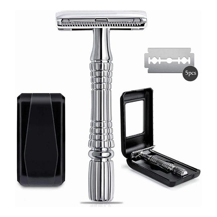 Rastrillo Afeitar Clásico Con 5 Accesorios, reutilizable