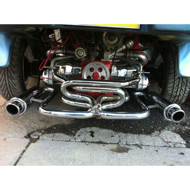 Vauli Escape Deportivo Misil Lateral Doble Para Headers De Competencia De VW Sedán Vocho (Varios Modelos De Puntas)