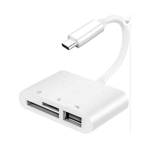 Adaptador USB-C para leer dispositivos USB, SD Y MICRO SD Compatible con MACBOOK, IPAD PRO y celulares con entrada C