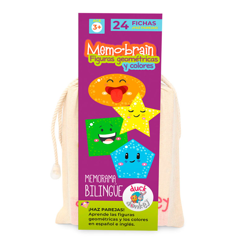 Memo Brain Figuras Geométricas y Colores Bilingüe