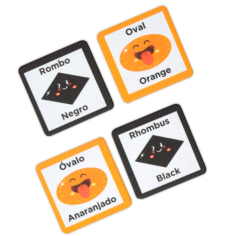 Memo Brain Figuras Geométricas y Colores Bilingüe