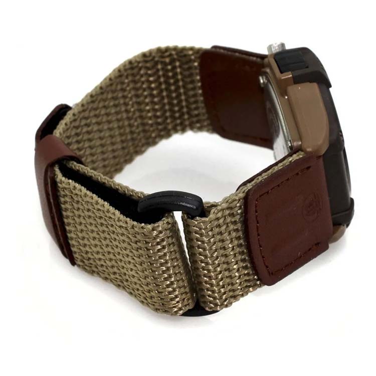 Reloj Casio Forester Ft500 Extensible Lona Con Fechador color café 