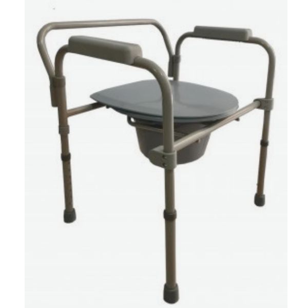 Silla Comodo Plegable De Acero Esmaltado - Baño Discapacitado Super Confort