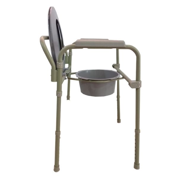 Silla Comodo Plegable De Acero Esmaltado - Baño Discapacitado Super Confort