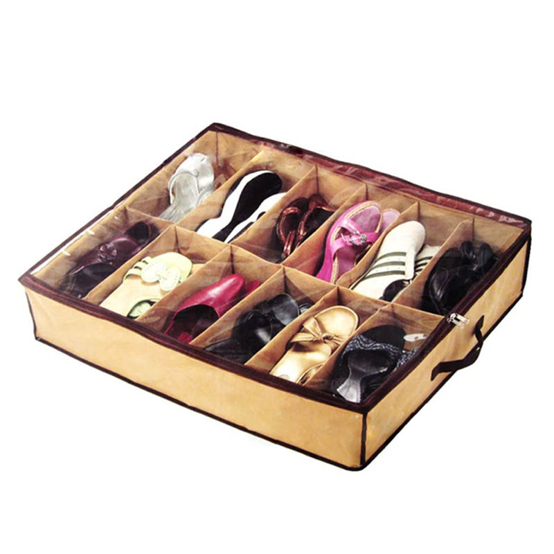 Zapatera Organizador Cajoneras de Tela Abajo De La Cama Organizador Rack Zapatos