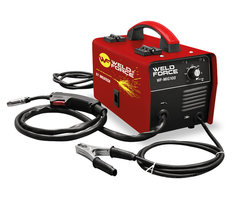 WF-MIG100, SOLDADORA INVERSOR MIG, NO GAS, 110V, 100A, ROLLO 1 KGS