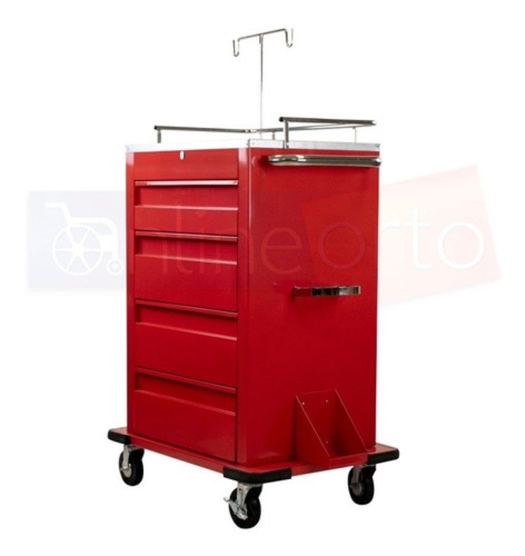 Carro Rojo De Emergencia Con 4 Cajones