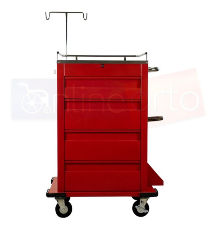 Carro Rojo De Emergencia Con 4 Cajones