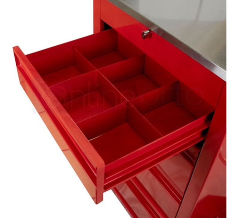 Carro Rojo De Emergencia Con 4 Cajones