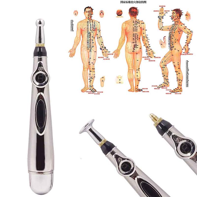 Pluma Electro Estimulador Acupuntura Masaje Fascial + 2 Gel