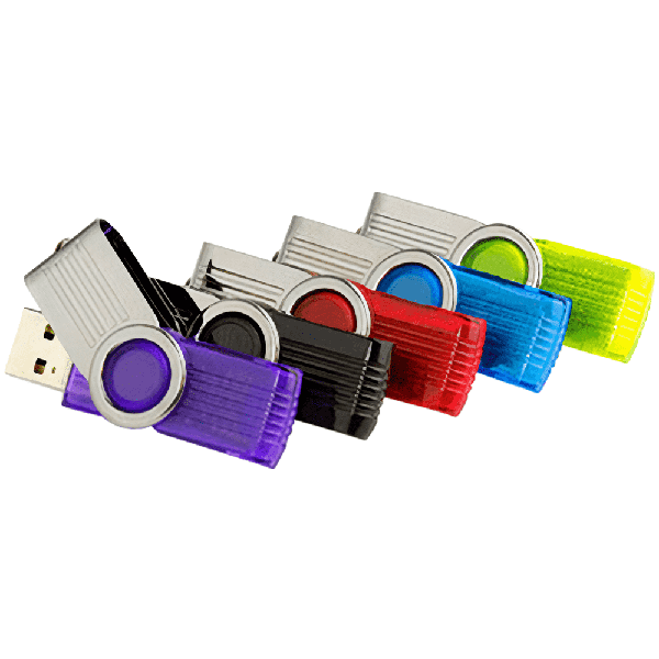 Memorias Usb 8gb Kit 3pz Básica Giratoria Ld100 Daltech