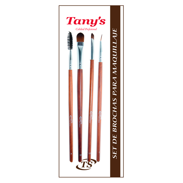 4 Brochas Maquillaje Tanys Naturales Y Sintéticas Cbb-3