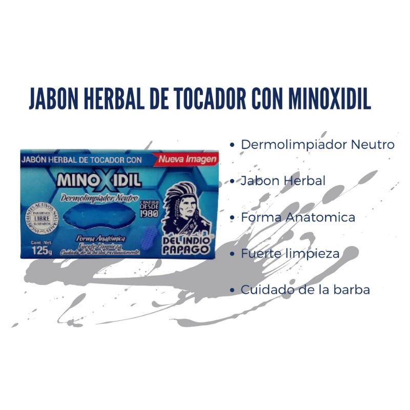 Jabón Con Minoxidil Barba Bigote Efectivo Estimula Crecimiento + Activos