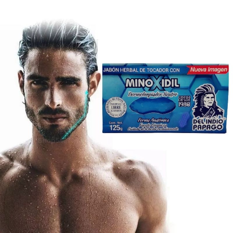 Jabón Con Minoxidil Barba Bigote Efectivo Estimula Crecimiento + Activos