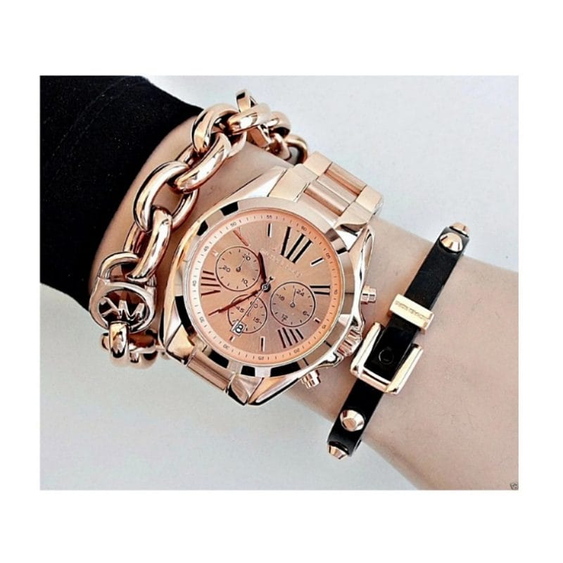 Reloj Michael Kors Bradshaw Mk5503 Tamaño Grande Para Mujer