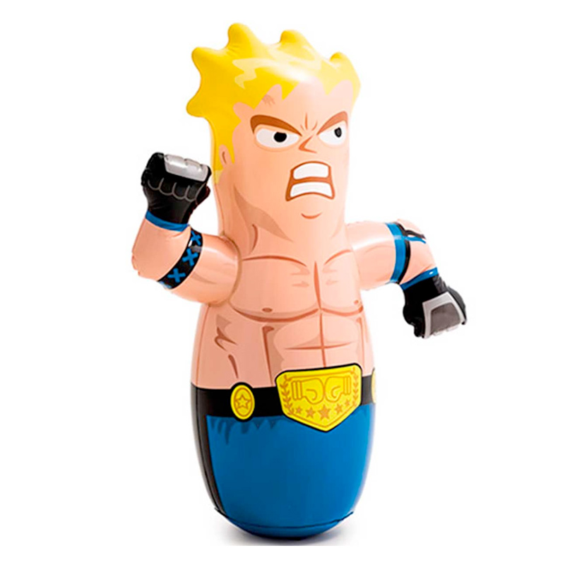 Muñeco Inflable Punching Bag Boxeador 91 X 51cm Intex Multicolor