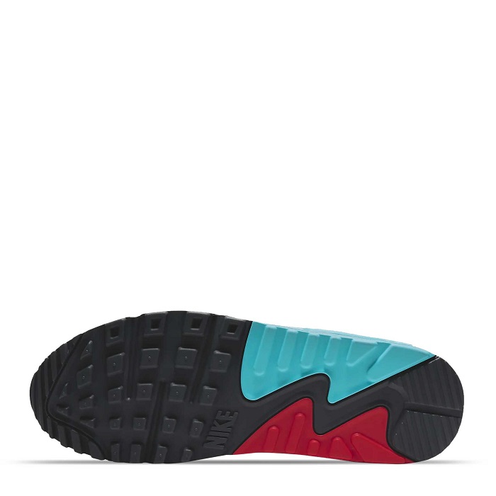 TENIS NIKE AIR MAX 90 BLANCO CON ROJO Y AZUL (CV8839-100)