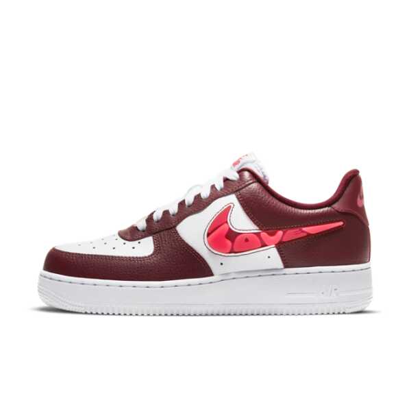 TENIS NIKE AIR FORCE 1 '07 LOVE FOR ALL BLANCO CON ROJO Y ROSA (CV8482-600)