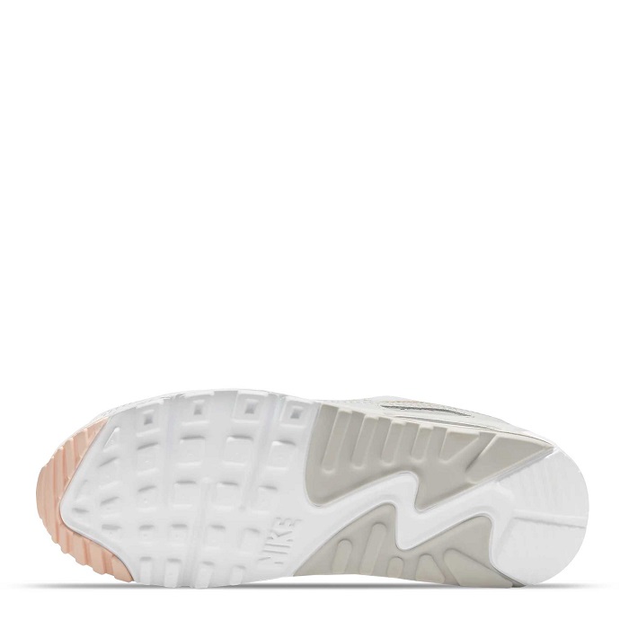 TENIS NIKE AIR MAX 90 BLANCO CON GRIS Y BEIGE (CV8824-100)