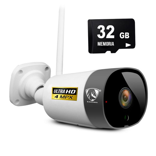 Cámara Wifi Ip Ultra Hd 4mpx Nube Exterior Seguridad Alerta 32GB
