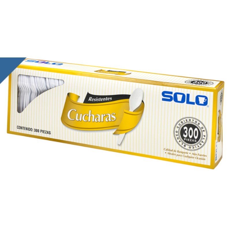Cucharas de Plástico Desechables 300 pzas Solo CST - 458498