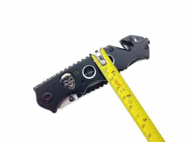 Navaja Cuchillo Tactico Militar Calavera Tac Force 809 Color Negro