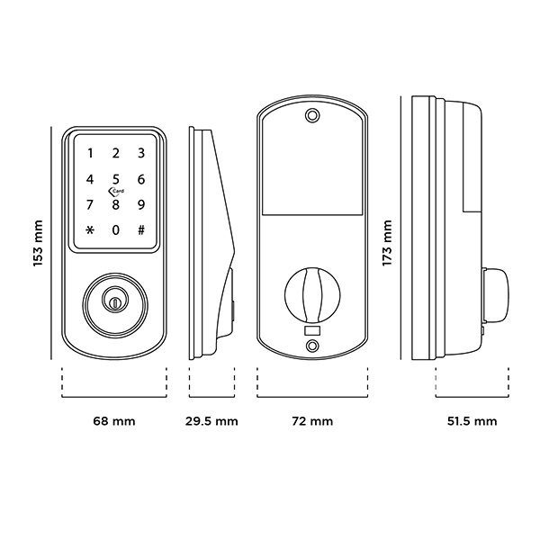 Cerraduras Chapas Seguridad Eléctrica Inteligente Rfid Wifi