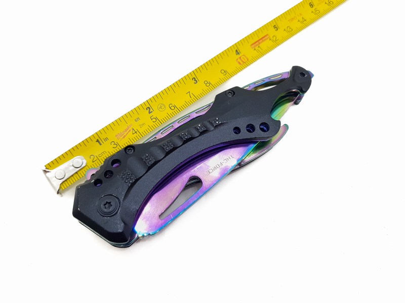 Navaja Tactica Campismo Senderismo Tac Force 705 Color Tornasol