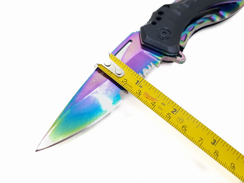 Navaja Tactica Campismo Senderismo Tac Force 705 Color Tornasol